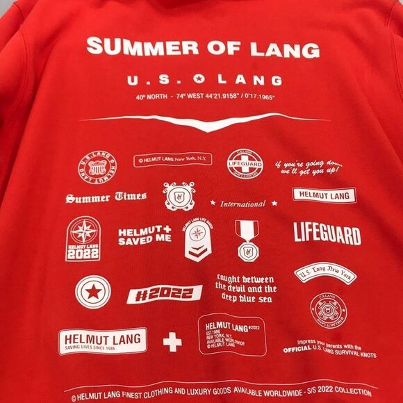 Vibrant Red Crewneck Sweater with Ribbed Cuffs - Picture 3 of 10